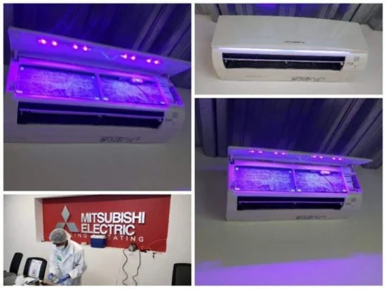 Condizionatore d'aria Mini cassetta per versamenti purificatore Lampada UVC ad alta potenza Disinfezione dell'aria fresca Sterilizzatore UV HVAC